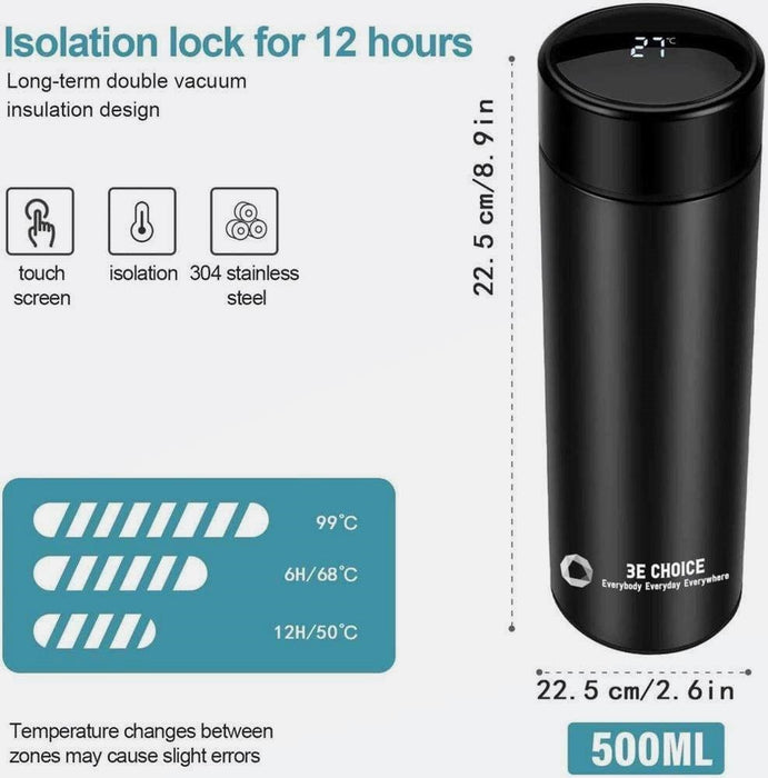 thermos bottle with temperature display