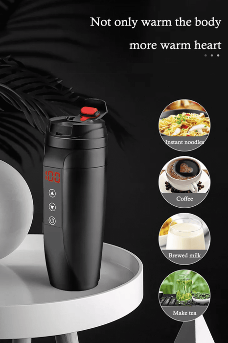 electric temperature control mug thermos portable car kettle baby milk display digital boiled gift